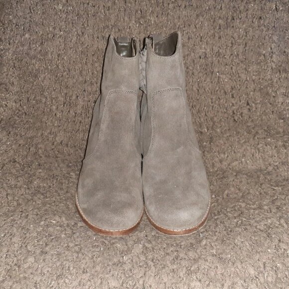 JOIE-Dalton-Charcoal/Taupe Suede Tassel Heeled Ankle Boot-Sz 36-Excellent - Picture 3 of 7